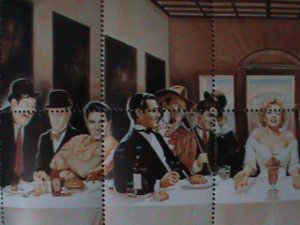 ​RUSSIA-AIbCHbI-SEXY MARILYN MONROE & HOLLYWOOD THE LAST SUPPER-MNH-SHEET-VF