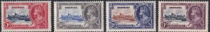 Bermuda Sc# 100 / 103 KGV Silver Jubilee 1935 complete set MMH CV $16.80