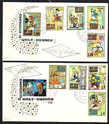 San Marino, Scott cat. 736-745. W. Disney`s Cartoons issue. 2 First day covers ^