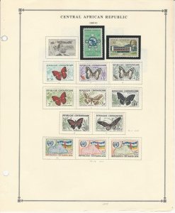 Central Africa Collection 1959-1970 on 12 Scott International Pages