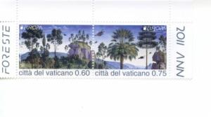 2011 Vatican City - Forests Europa Pair (Scott 1473) MNH