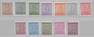 Germany West Saxony 14N1-12 Numeral set MH