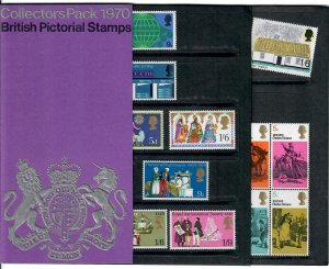 G.B 1970 COMMEMOTRATIVES IN PRESENTATION PACK MINT NEVER HINGED