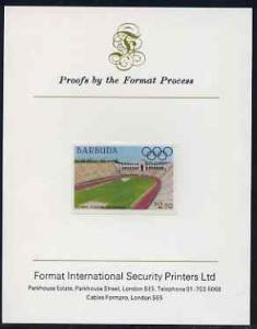 Barbuda 1984 Olympic Games $2.50 imperf proof mounted on ...