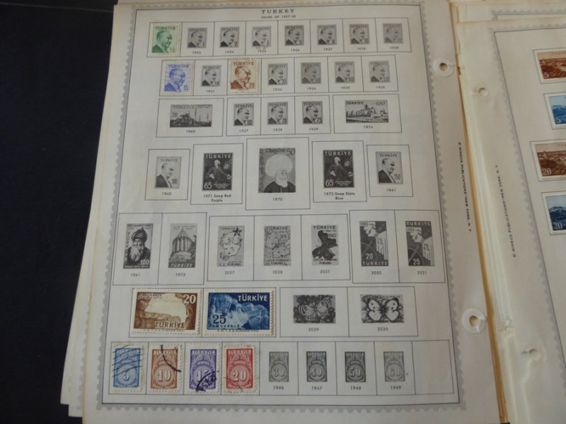Turkey 1865-1960 Stamp Collection on Album Pages 