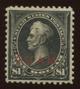 Guam Scott 12 Overprint Mint Stamp w/APS Cert (BZ 1018) APEX