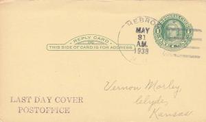 United States Hampshire Hebron 1938 4c-bar  1909-1938  Postal Card  Philatelic.