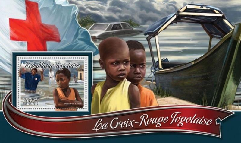 Red Cross Medicine Floods Togo MNH stamp set 2 sheets