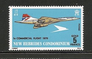 New Hebrides British 1976 Concorde stamp mnh SC 204