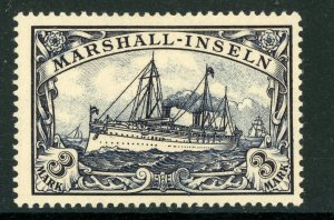 Marshall Islands 1901 Germany 3 Mark Yacht Ship Sc #24 Mint X76