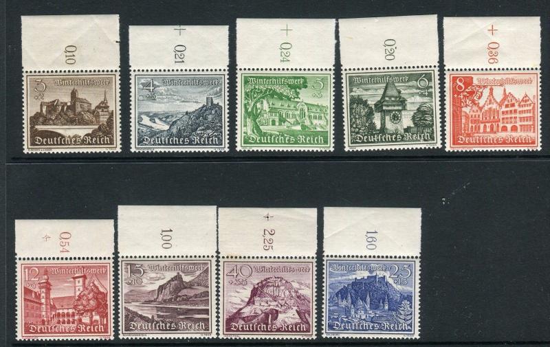 GERMANY-1939 Winter Relief Fund Sg 718-726 UNMOUNTED MINT V17967