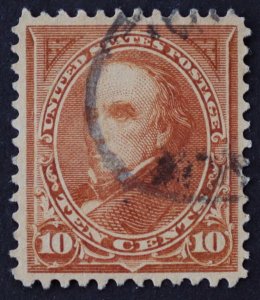 U.S. Used Stamp Scott #283 10c Webster, Superb. Oval Cancel. A Gem!