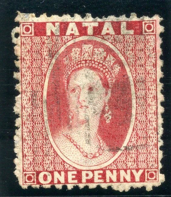 Natal 1864 QV 1d bright-red very fine used. SG 22. Sc 15.