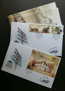 Malaysia Telegraph Museum 2018 Post Office Flower (FDC pair *signed *concordance