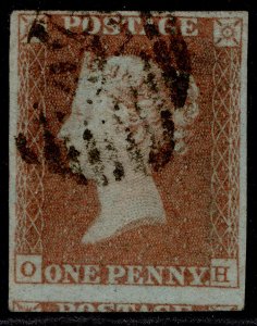 GB QV SG8, 1d red-brown, FINE USED. Cat £35.  OH