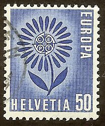 Switzerland #439 25c Europa - Daisy with 22 Petals