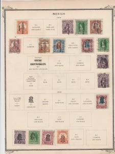 mexico stamps on 1 album page ref 13468