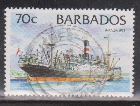 BARBADOS Scott # 880 Used - Old Ship Inanda