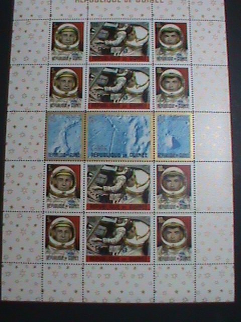 ​GUINEA 1965-SC#387a AMERICAN & RUSSIAN ACHIEVEMENT IN SPACE- MNH SHEET VF