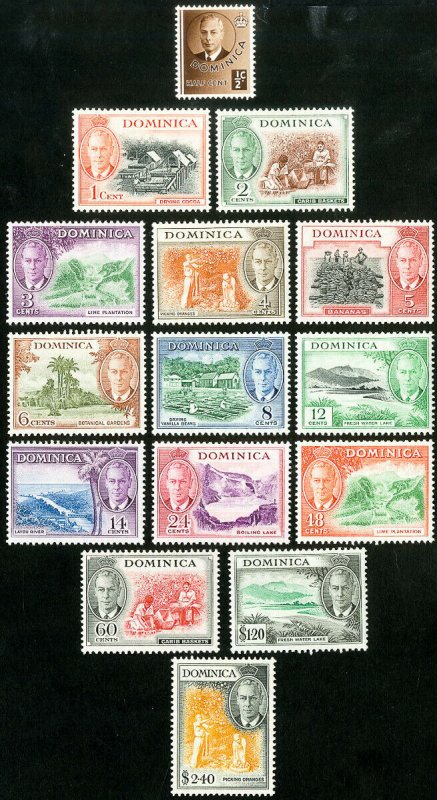 Dominica Stamps # 122-36 MLH VF Scott Value $56.85