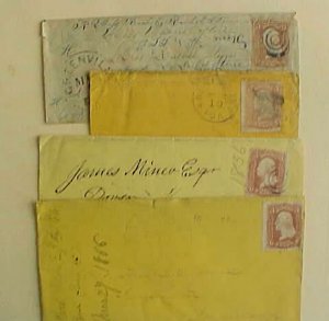 US #65 RHODE ISLAND GREENVILLE,CONNECTICUT ,IOWA BOONESBORO 4 COVERS