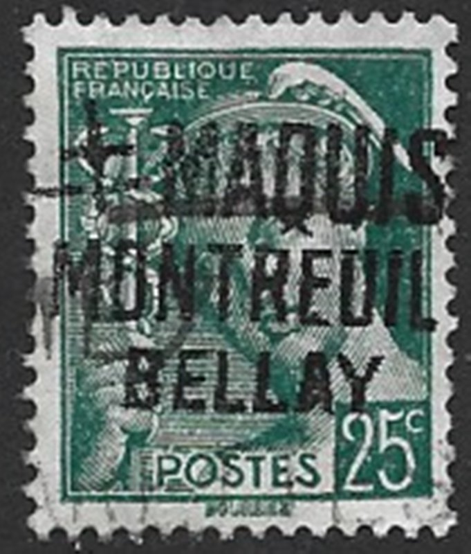 COLLECTION LOT 8551 FRANCE RESISTANCE OVERPRINT