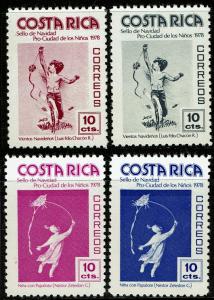 Costa Rica #RA77-80  MNH - Christmas Postal Tax Stamp (1978)