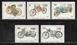 Cuba 2800-2804 Motorcycles set MNH