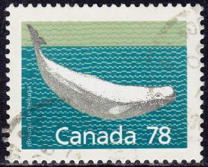 Canada - 1990 - Scott #1179b - used - Animal Beluga