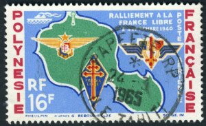 French  Polynesia 1964 Map VFU X216