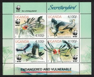 Uganda WWF Secretarybird MS 2012 MNH