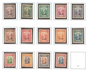 Sarawak #135-148 Unused Single