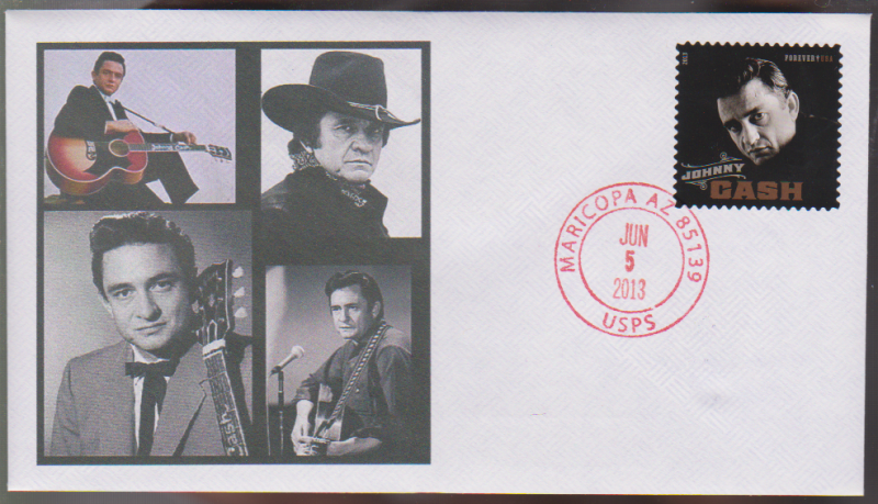 2013 Johnny Cash Stamp OOAK UO First Day Cover FDC JC1 03