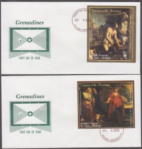 GRENADA GRENADINES Sc #2512-3 SET of 2 FDC S/S with RUBENS BIBLICAL PAINTINGS