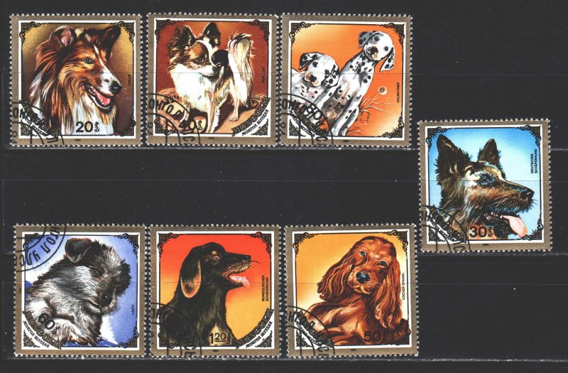 Mongolia. 1984. 1675-81. Dogs. USED.