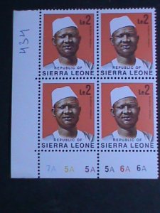 ​SIERRA LEONE-1972 SC#434 PRESIDENT SIAKA STEVENS MNH BLOCK MNH VERY FINE