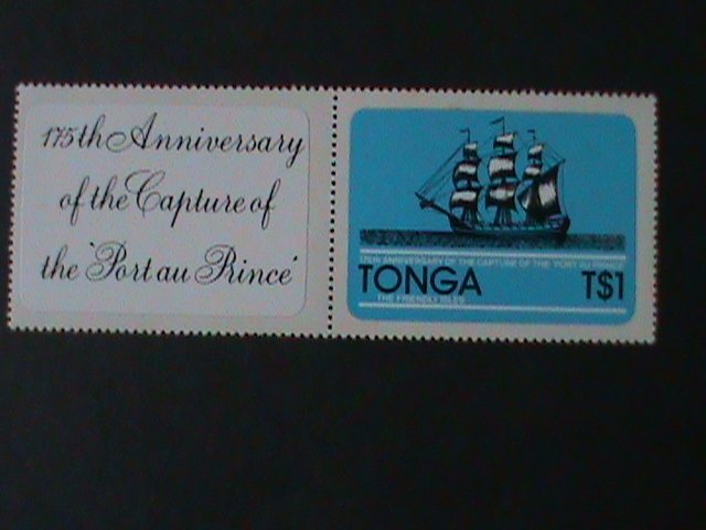 TONGA-SC#501-175TH ANNIV: CAPTURE OF PORTAU PRINCE-MNH-KEY STAMP/ WITH TAP