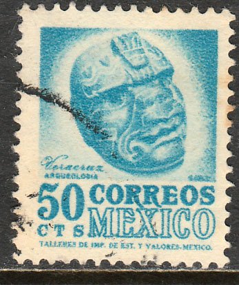 MEXICO 863, 50c 1950 Definitive wmk 279 Used F-VF. (368)