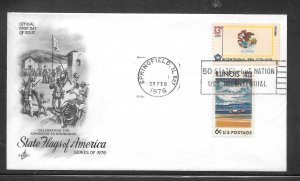 Just Fun Cover #1653 FDC IL. State Flag Artcraft Cachet. (A1483)