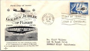 Canada 1959 FDC - Golden Jubilee Of Flight - Ottawa, Ontario - J3840