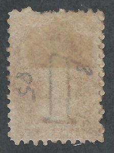 TASMANIA 1863 QV CHALON 1D PERF 10