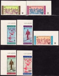 $Afganistan Sc#669-669F M/NH, complete set, imperf, Cv. $27.50