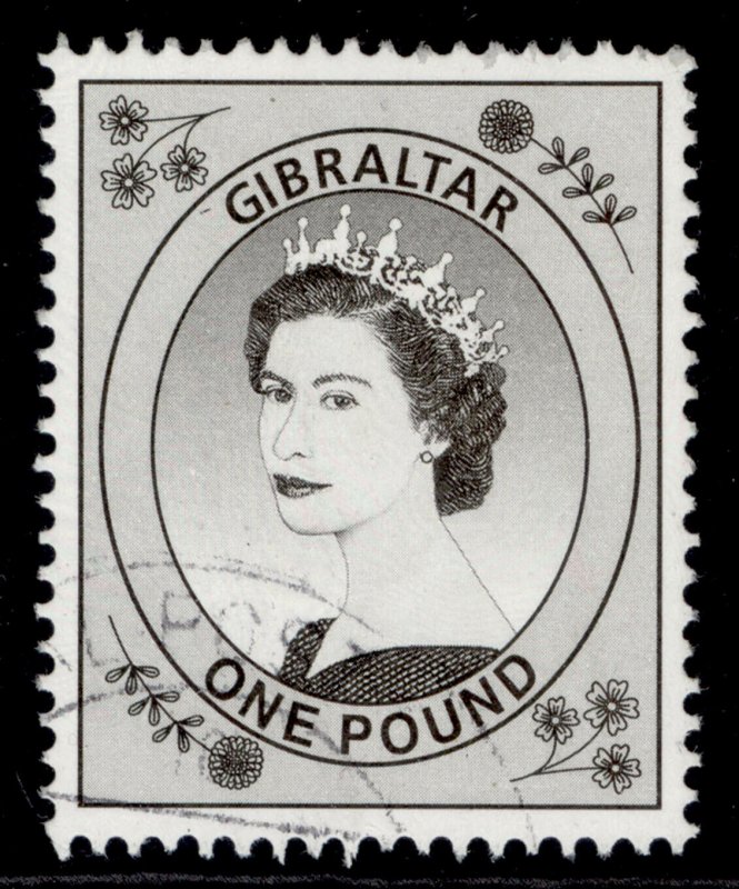 GIBRALTAR QEII SG869, 1999 £1 brownish black, FINE USED.