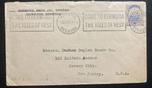 1929 Hamilton Bermuda Commercial Cover To Jersey City NJ USA