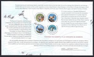 EVEREST, ELBRUS, KILIMANJARO.. = Full set 2 Official FDC Canada 2002 #1960 a-h