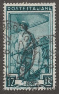 Italy, Stamp, Scott#555,  used, hinged, 12 LIRE,  Sailor