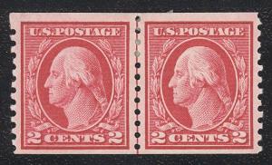 #444, Mint Line Pair, XF-OG-Hinged. SCV $325