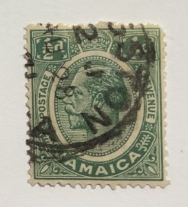 Jamaica  1927  Scott 101 used - 1/2p,  King George V