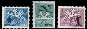 Poland Scott 758-760 MNH** Snowflake stamp set