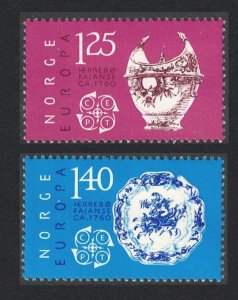 Norway Europa Early Products of Herrebo Potteries Halden 2v 1976 MNH